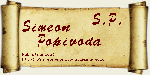 Simeon Popivoda vizit kartica
